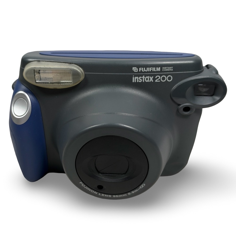 Fujifilm Instax 200 Instant Film Camera Dark Gray Blue FOR PARTS OR REPAIR